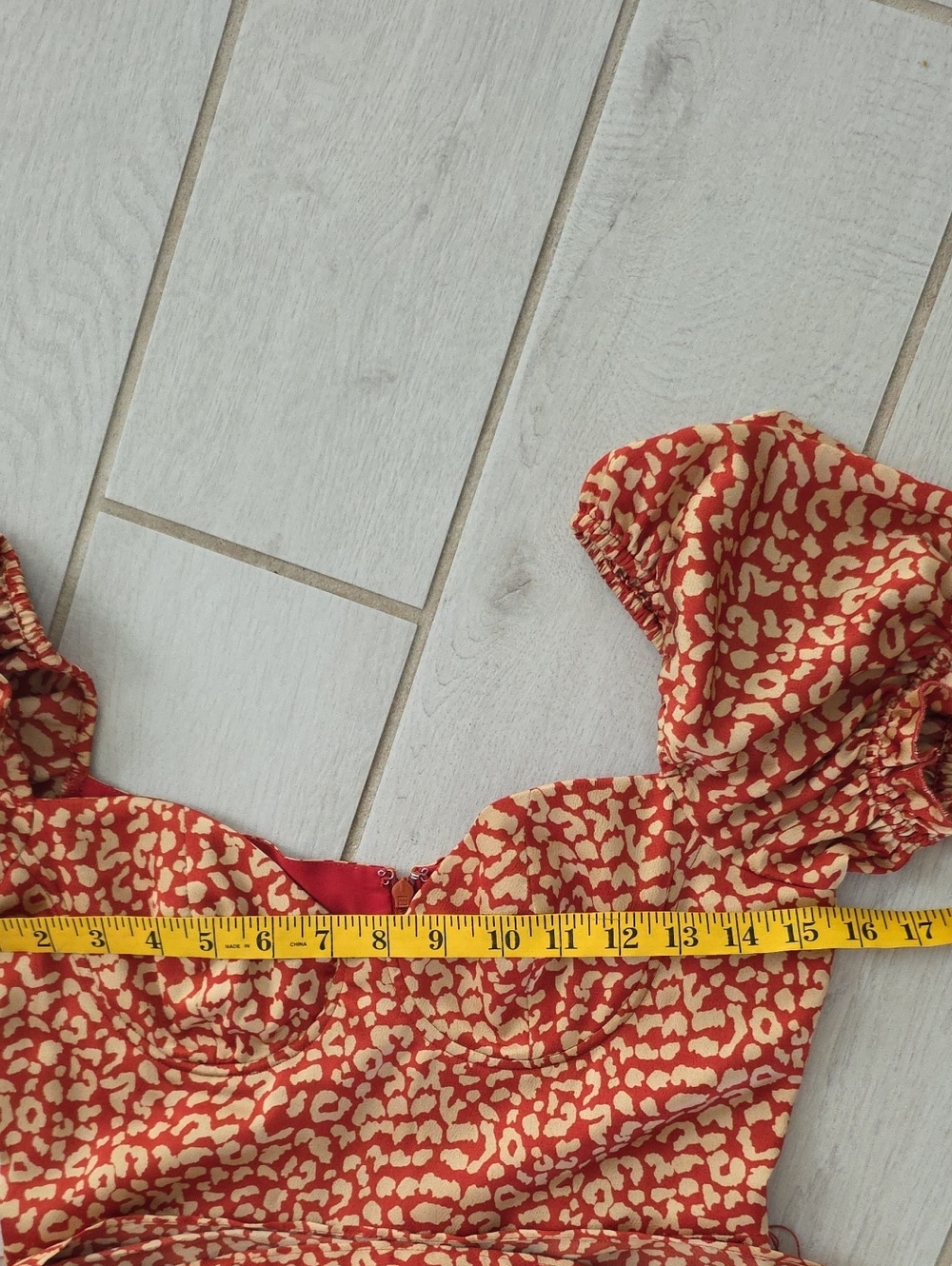 Majorelle Shiloh Mini Dress in red leopard print, - Picture 6 of 7